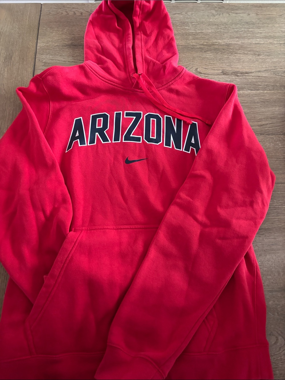 Nike Red Arizona Hooded Sweatshirt with Navy Accents